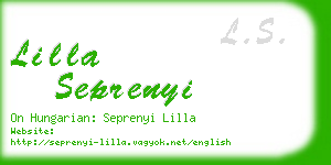 lilla seprenyi business card